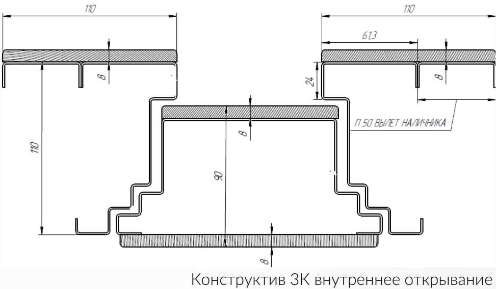 Опция «внутреннее открывание» для дверей Сталлер comfort 3К