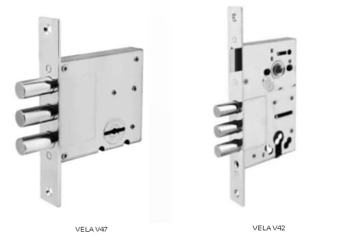 Сувальдный замок VELA V47 и цилиндровый замок VELA V42