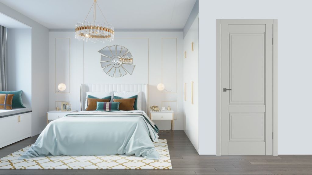 Межкомнатная глухая дверь Witon с двумя филенками